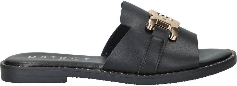 DSTRCT Slippers Dames Zwart