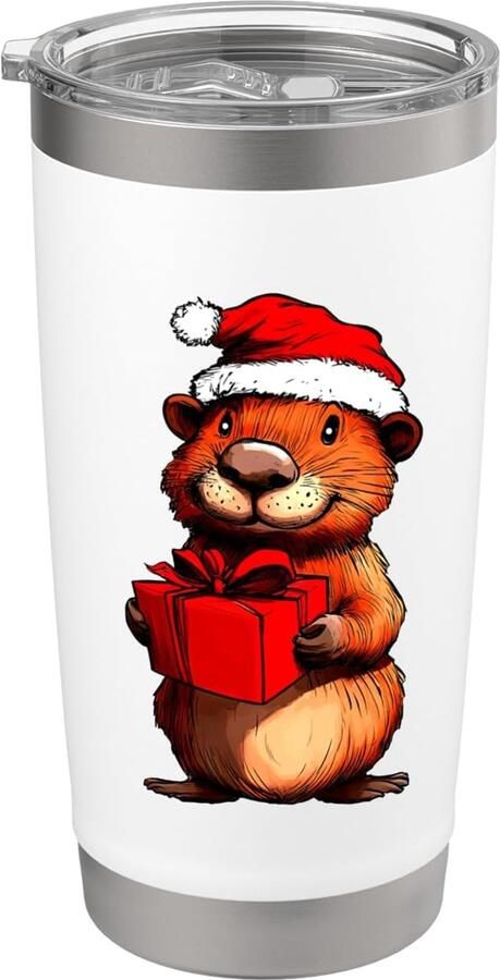 Dubbelwandige thermobeker Kerstman
