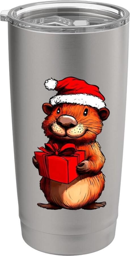 Dubbelwandige thermobeker Kerstman