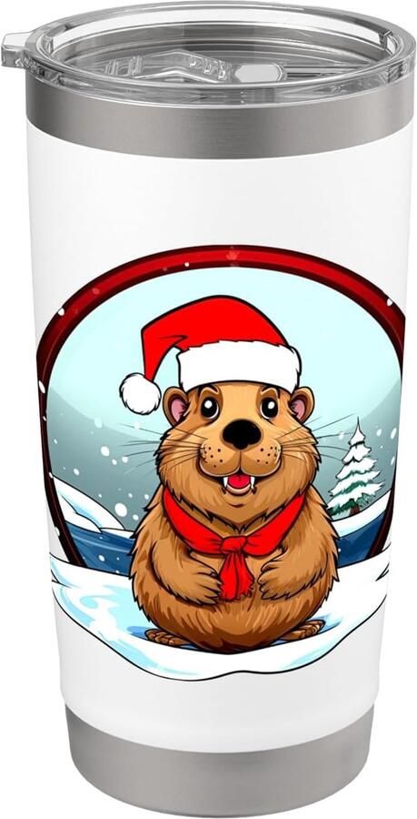 Dubbelwandige thermobeker Kerstman