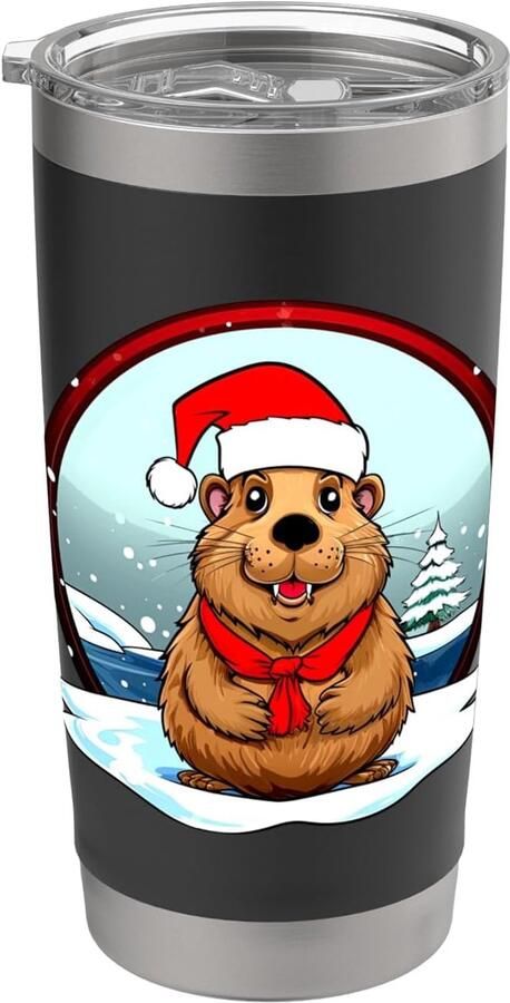 Dubbelwandige thermobeker Kerstman