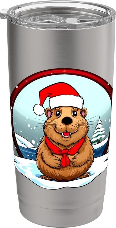 Dubbelwandige thermobeker Kerstman