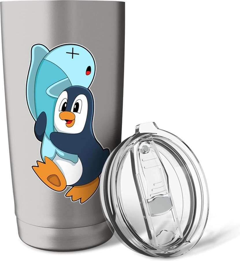 Dubbelwandige thermobeker pinguïn
