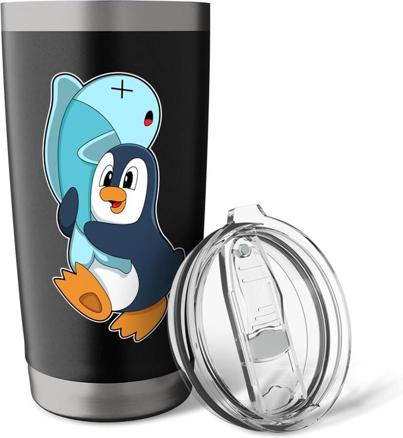 Dubbelwandige thermobeker pinguïn