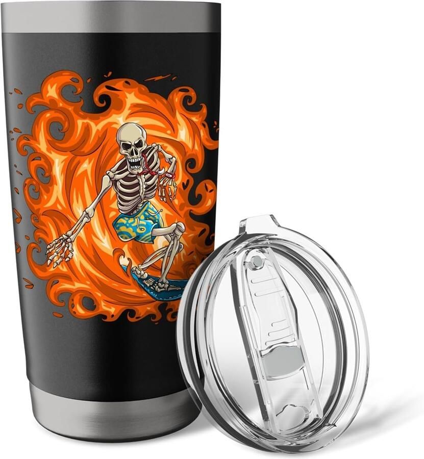Dubbelwandige thermobeker surfer skelet
