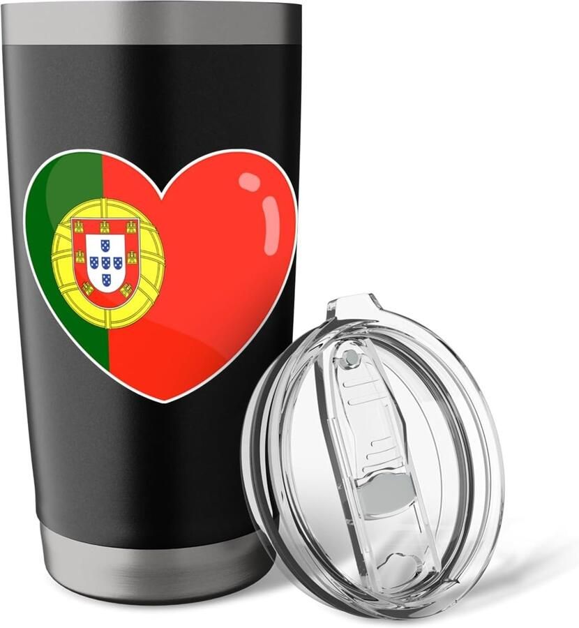 Dubbelwandige thermosbeker met Portugees hart