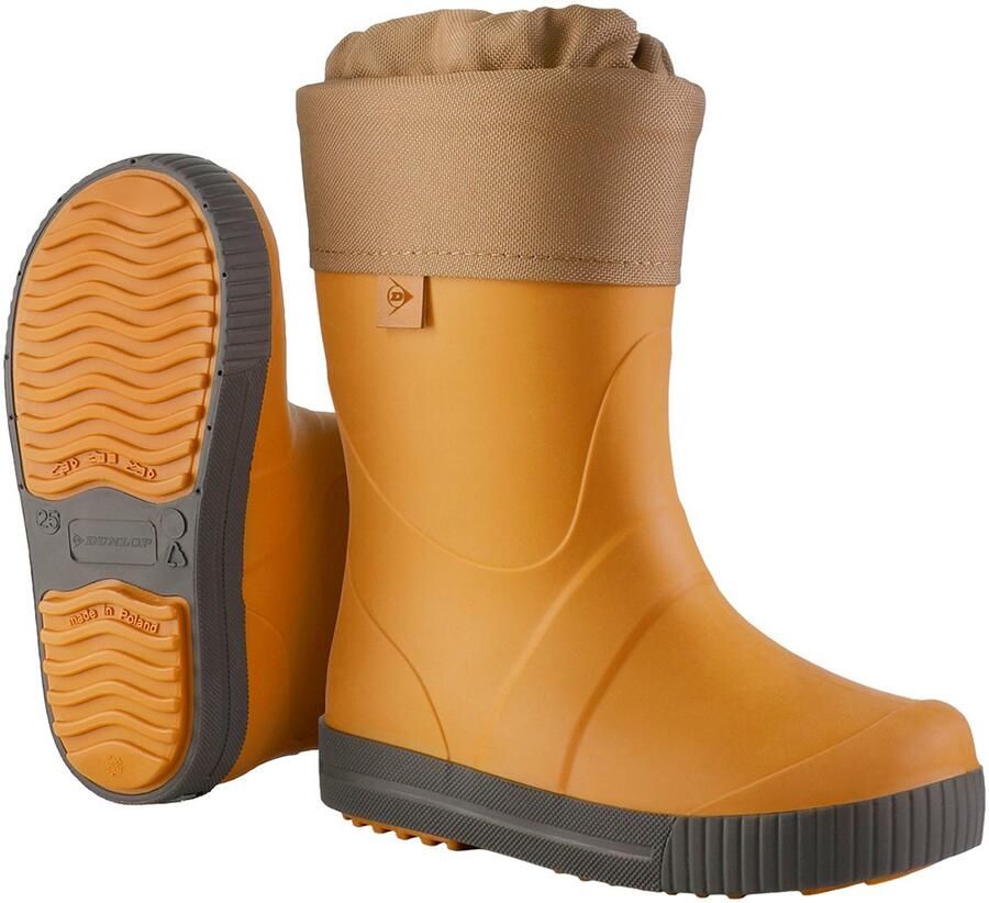 Dunlop Laarzen PA0KM45 Puddle Jumper Turmeric Brown met bontvoering