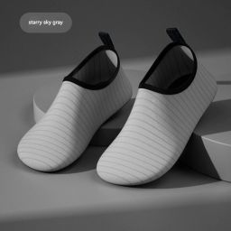 Dunne strepen Sterrengrijs (dikke rubberen zool) Waterschoenen voor volwassenen (L 38-39) Watersokken Dunne waterschoenen Antislip zwemschoenen Unisex