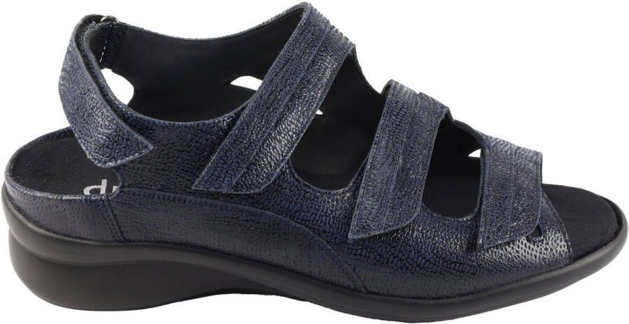Durea 7409~K~~~~~~~~~~~~~~~~~~~~~~~~ Platte sandalenDames Sandalen Blauw