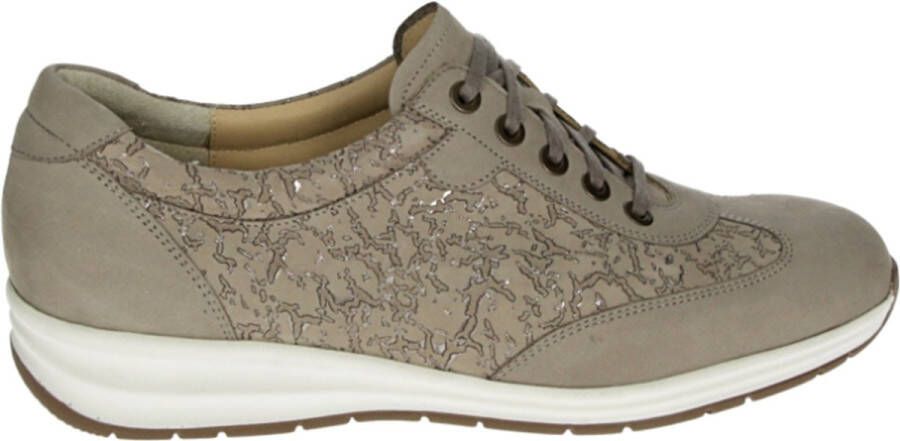 Durea 6164~G~~~~~~~~~~~~~~~~~~~~~~~~ Dames veterschoenen Taupe