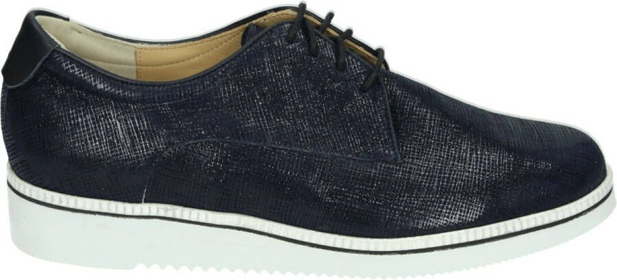 Durea 6191~H~~~~~~~~~~~~~~~~~~~~~~~~ Dames veterschoenen Blauw