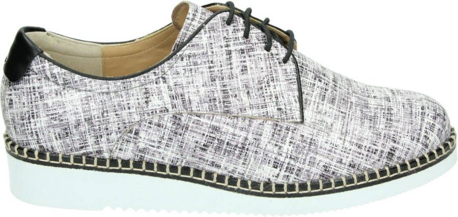 Durea 6191~K~~~~~~~~~~~~~~~~~~~~~~~~ Dames veterschoenen Zwart