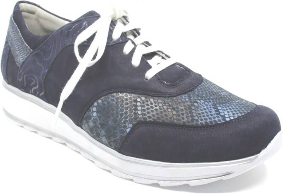 Durea 6225 685 9633 blauwe sneaker met stretch wijdte H