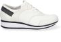 Durea Sneakers Dames Lage sneakers Damesschoenen Suède 6225 685 Wit combi - Thumbnail 1