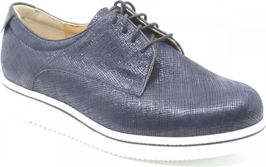 Durea 6229 149 9530 Blauwe extra brede veterschoenen wijdte