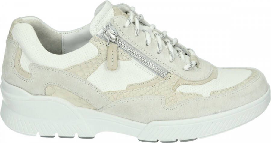 Durea Sneakers Dames Lage sneakers Damesschoenen Suède 6252 685 Wit combi