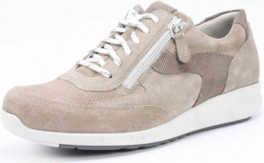 Durea 6260~H~GO~~~~~~~~~~~~~~~~~~~~~ Lage sneakersDames sneakers Wit beige