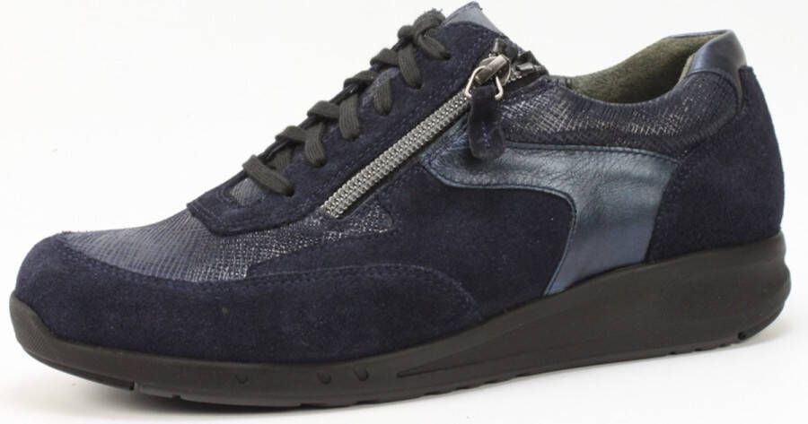 Durea Go Dames Veterschoen 6260-688-9836 Blauw Combi Wijdte K (41)