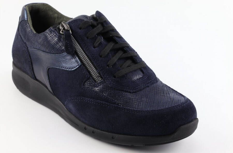 Durea Go Dames Veterschoen 6260-688-9836 Blauw Combi Wijdte K (41)