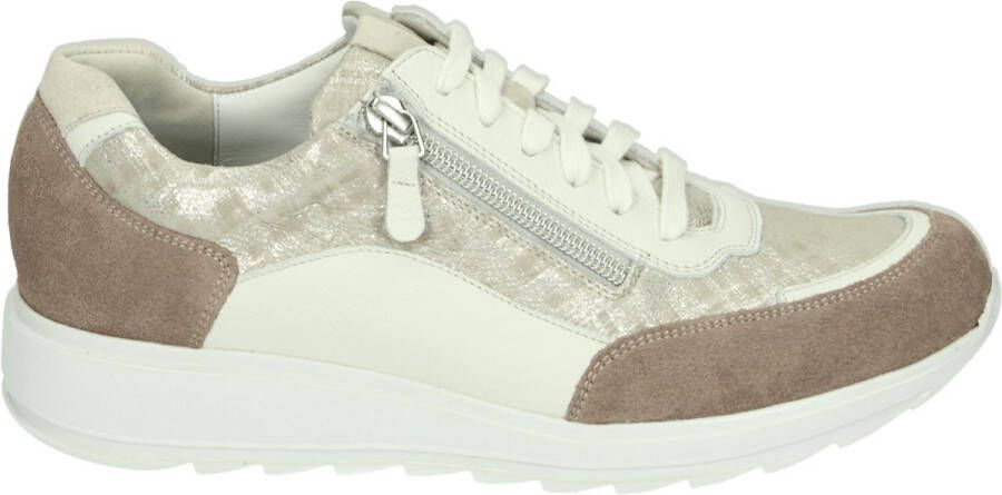 Durea 6263~G~~~~~~~~~~~~~~~~~~~~~~~~ Lage sneakersDames sneakers Wit beige