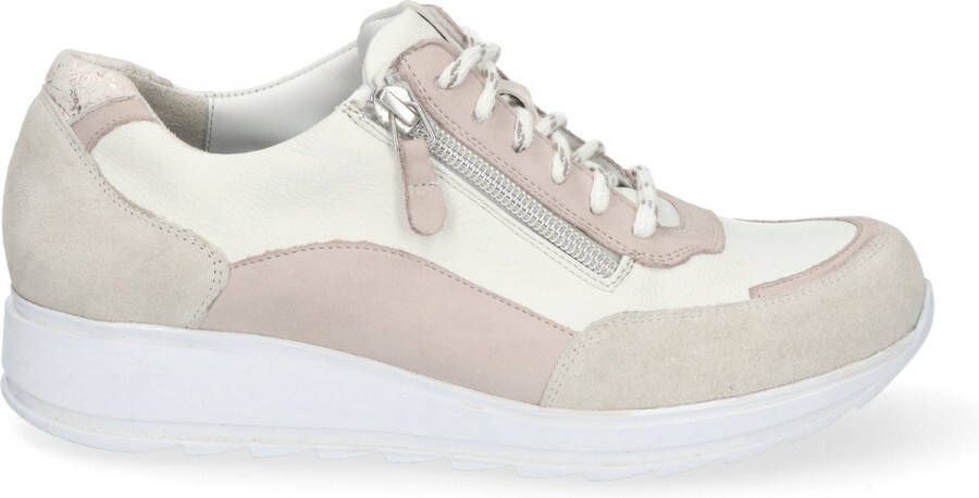 Durea 6263 E Volwassenen Lage sneakersDames sneakers Wit beige