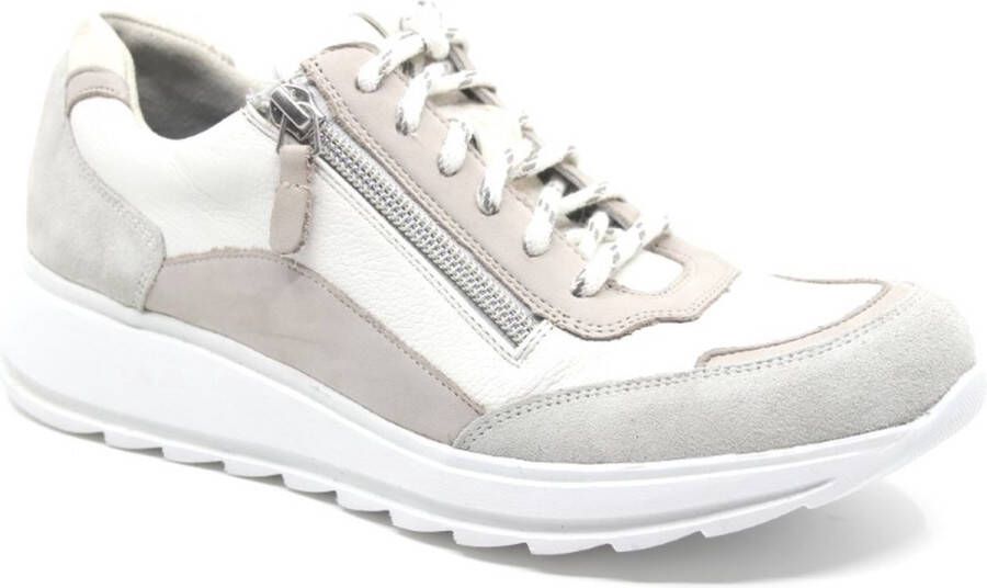 Durea 6263 684 0255 Beige combi sneakers wijdte G