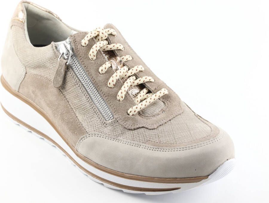 Durea Sneaker 6263 685 9679 Wijdte H Zand Taupe