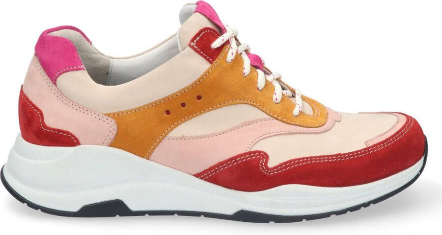 Durea 6267~H~~~~~~~~~~~~~~~~~~~~~~~~ Lage sneakersDames sneakers Rood