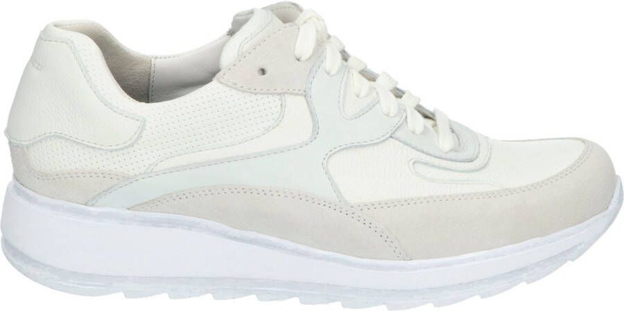 Durea 6272~H~~~~~~~~~~~~~~~~~~~~~~~~ Lage sneakersDames sneakers Wit beige