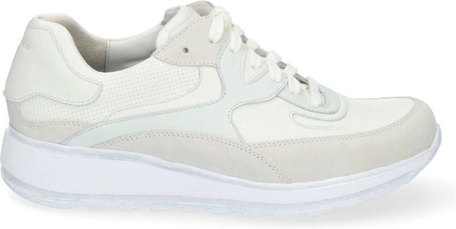 Durea 6272~H~~~~~~~~~~~~~~~~~~~~~~~~ Lage sneakersDames sneakers Wit beige