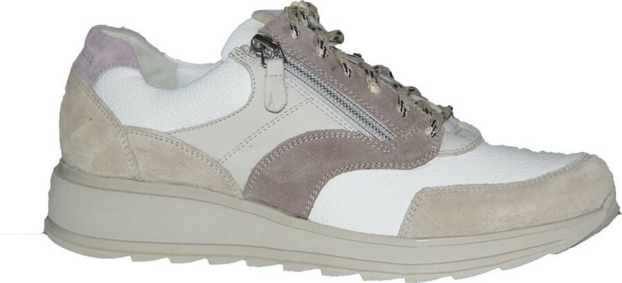 Durea Dames Sneaker 6279-685-0358 L.Taupe Wit L.Beige Wijdte H 42 5 )