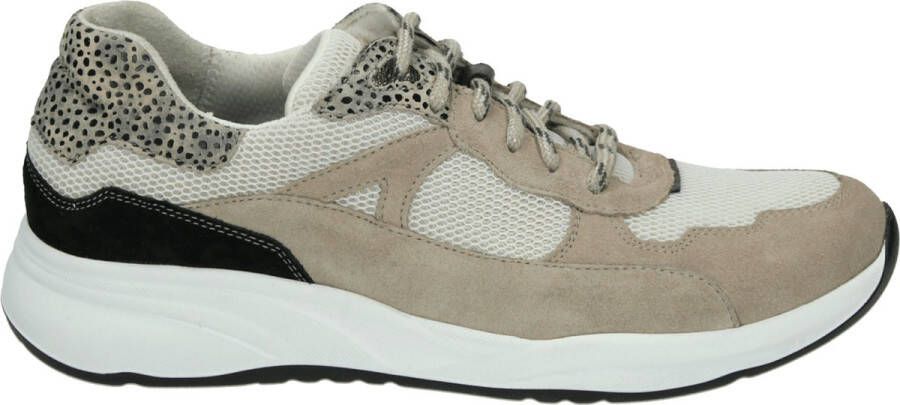 Durea 6283~E~~~~~~~~~~~~~~~~~~~~~~~~ Lage sneakersDames sneakers Wit beige
