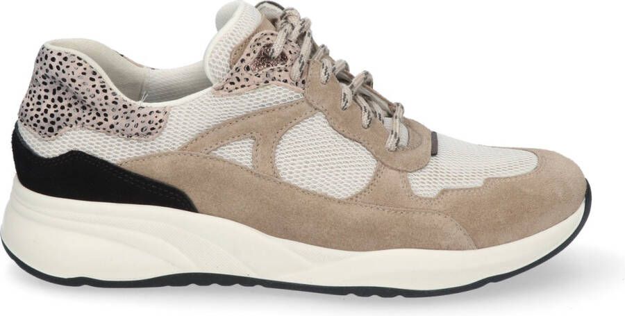 Durea 6283~E~~~~~~~~~~~~~~~~~~~~~~~~ Lage sneakersDames sneakers Wit beige