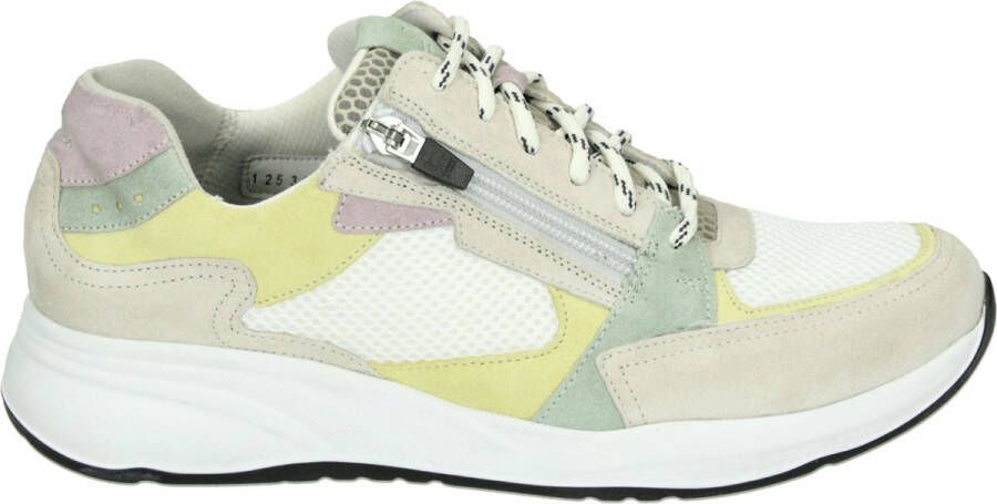 Durea 6295~H~~~~~~~~~~~~~~~~~~~~~~~~ Lage sneakersDames sneakers Wit beige