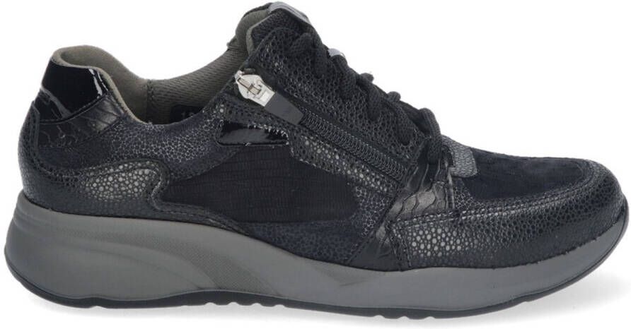 Durea 6295~H~~~~~~~~~~~~~~~~~~~~~~~~ Lage sneakersDames sneakers Zwart