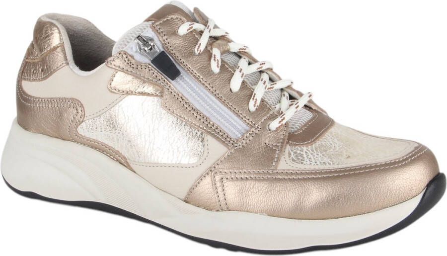 Durea 6295.605.1469-H dames veterschoenen sportief (5) beige