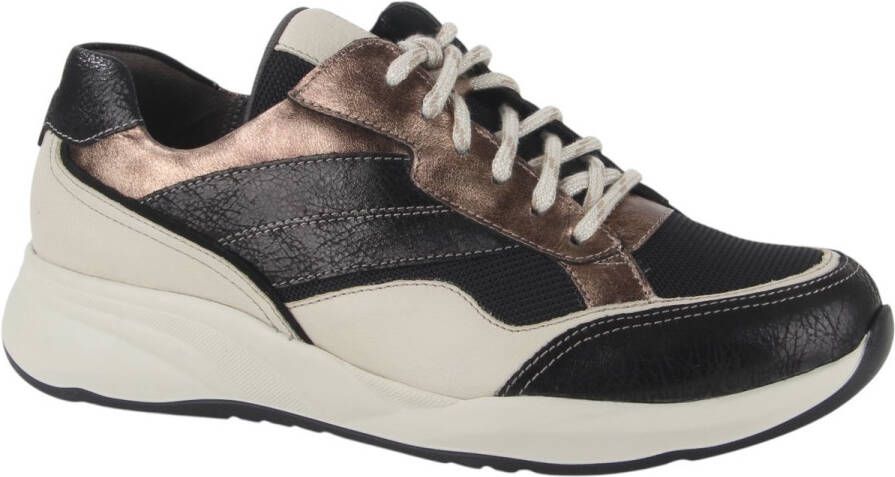 Durea 6308.605.1739-H dames veterschoenen sportief (6) zwart