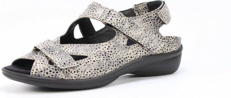 Durea 7258 218H Beige Zwart H-Wijdte Sandalen