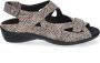 Durea 7258 218H Beige Zwart H-Wijdte Sandalen - Thumbnail 1