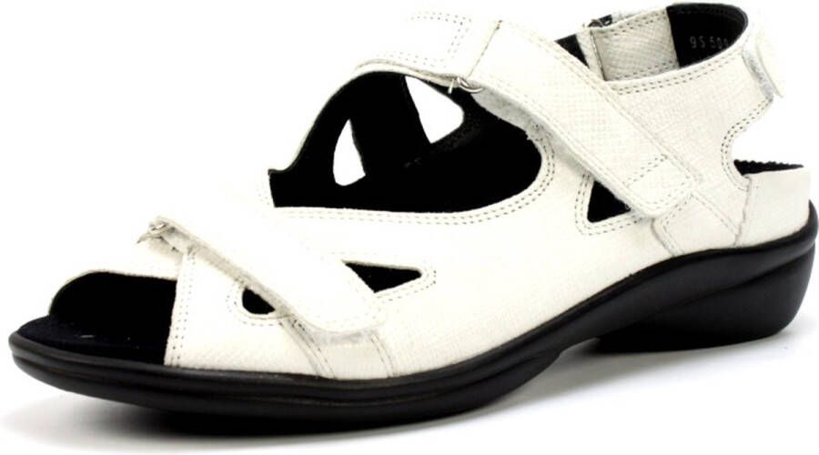 Durea 7258 H Volwassenen Platte sandalenDames Sandalen Wit beige