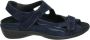 Durea 7258 E Volwassenen Platte sandalenDames Sandalen Kleur: Blauw - Thumbnail 1