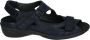 Durea 7258 215 9528 Blauw kleurige smalle dames sandalen met klittenband sluiting - Thumbnail 1