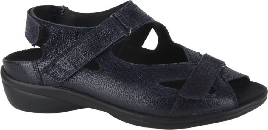 Durea 7258~H~~~~~~~~~~~~~~~~~~~~~~~~ Platte sandalenDames Sandalen Blauw
