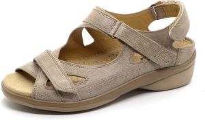 Durea 7258 K Volwassenen Platte sandalen Wit beige