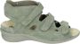 Durea 7272~H~~~~~~~~~~~~~~~~~~~~~~~~ Platte sandalenDames Sandalen Groen - Thumbnail 2