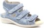 Durea 7272~H~~~~~~~~~~~~~~~~~~~~~~~~ Platte sandalenDames Sandalen Blauw - Thumbnail 1