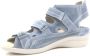 Durea 7272~H~~~~~~~~~~~~~~~~~~~~~~~~ Platte sandalenDames Sandalen Blauw - Thumbnail 2