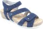 Durea 7385 blauwe dames sandaal met sleehak en klittenbandsluiting - Thumbnail 1