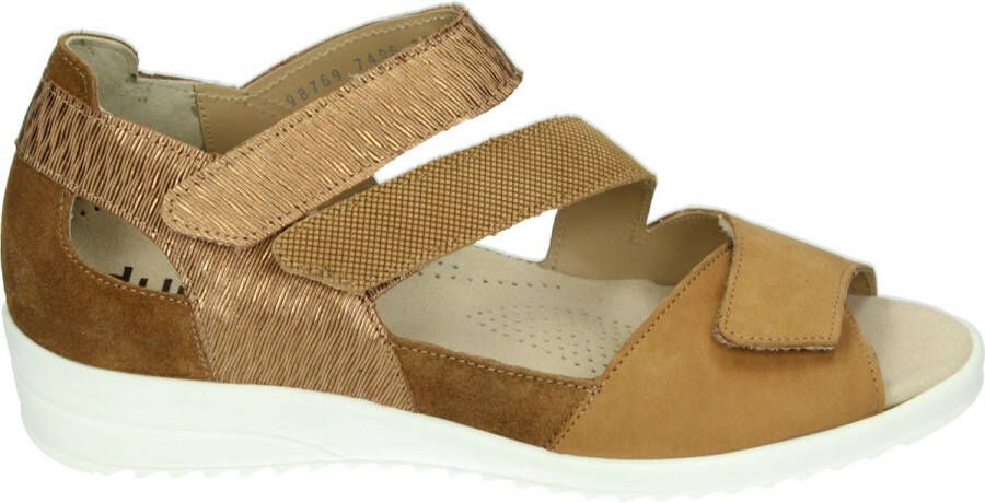 Durea 7406~G~~~~~~~~~~~~~~~~~~~~~~~~ Sandalen met hakDames Sandalen Cognac