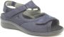 Durea 7408 220 9651 Blauwe extra brede dames sandalen met klittenband sluiting - Thumbnail 1